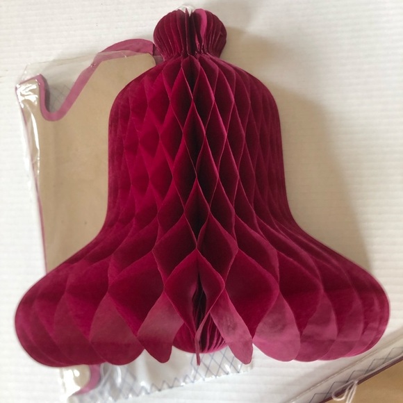 Vtg Honeycomb Bell Decorations Pink - Picture 8 of 12